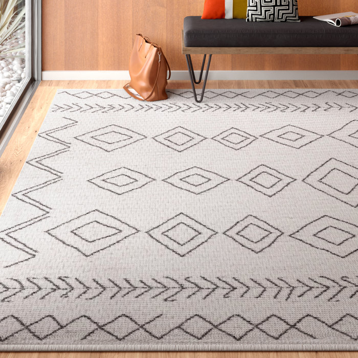 Hive Ivory/Black Indoor/Outdoor Area Rug & Reviews AllModern